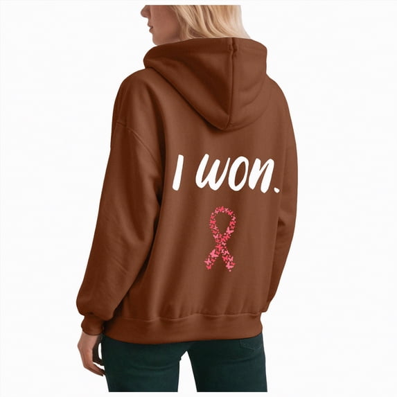 Godom Full Zip Hooded Jackets Ribbon Print Pocket Outerwear Drop Shoulder Casual Lightweight Sweatshirts