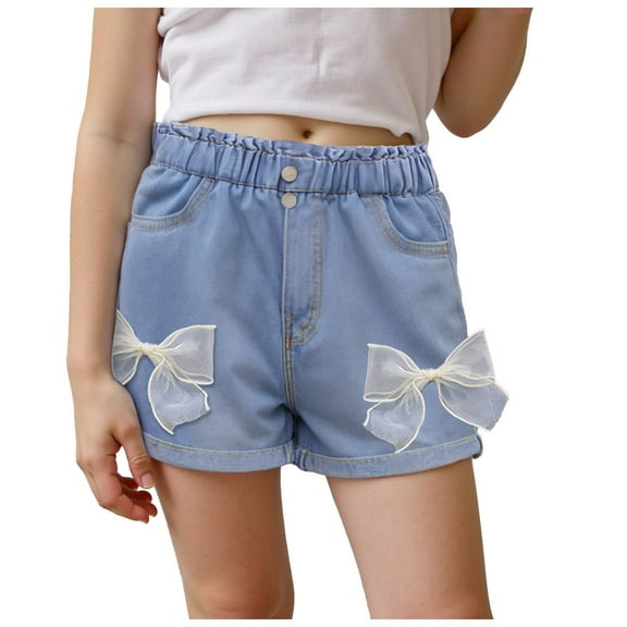 Godom Girl Shorts Casual Baggy Trendy Short Elastic Waist Drawstring Shorts, Sizes 3-12 Years