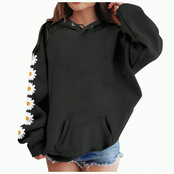 Godom Girl's Hoodie Long Sleeve Soft Sweatshirt Graphic Hoody Kids Cute Pullovers Top Clothes for Girls Hoodies for Teen Boys Jacket