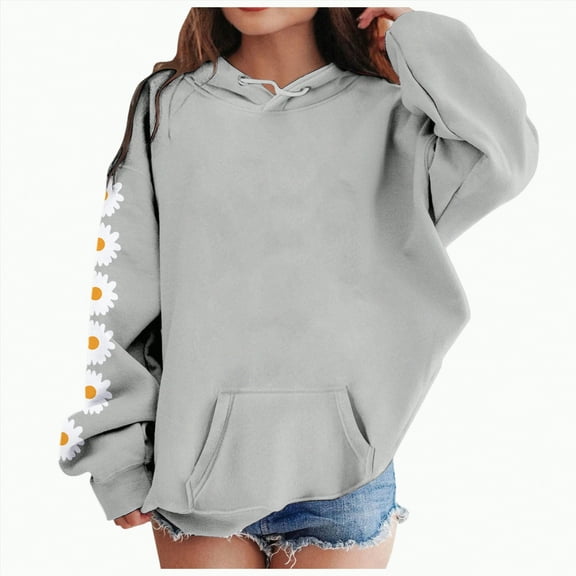 Godom Girl's Hoodie Long Sleeve Soft Sweatshirt Graphic Hoody Kids Cute Pullovers Top Clothes for Girls Hoodies for Teen Boys Jacket