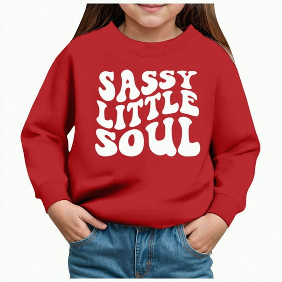 Godom Girls Cute Graphic Crewneck Sweatshirt Long Sleeve Drop Shoulder Pullover Tops