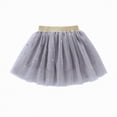 thumbnail image 1 of Godom Girls Glitter Tutu Skirt 12M-10T Star Print Tulle Party Princess Skirt Holiday Birthday Outfit,Grey, 1 of 6