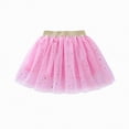 thumbnail image 1 of Godom Girls Glitter Tutu Skirt 12M-10T Star Print Tulle Party Princess Skirt Holiday Birthday Outfit,Pink, 1 of 7