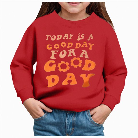 Godom Girls Oversized Crewneck Sweatshirts Kids Fashion Fleece Drop Shoulder Pullover 2-7 Years