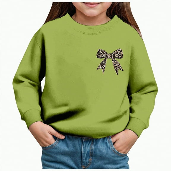 Godom Girls Oversized Crewneck Sweatshirts Kids Fashion Fleece Drop Shoulder Pullover 2-7 Years