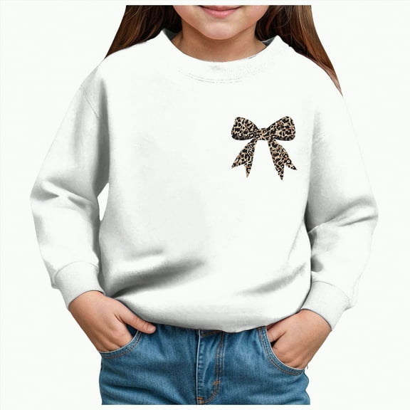 Godom Girls Oversized Crewneck Sweatshirts Kids Fashion Fleece Drop Shoulder Pullover 2-7 Years