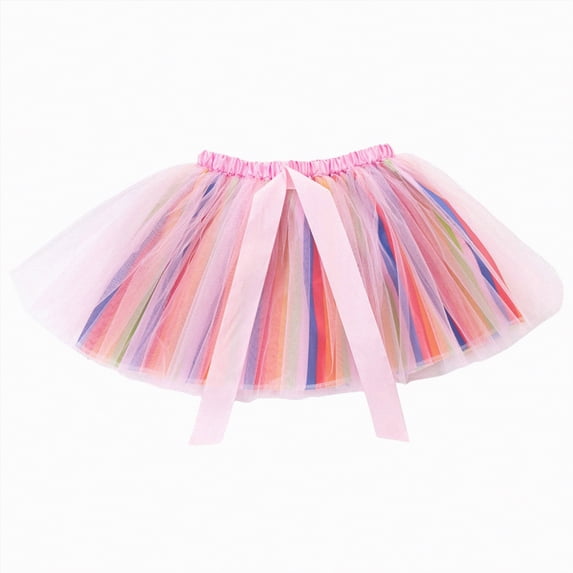 Godom Girls Patchwork Tutu Skirt 2T-11T Layered Mesh Elastic Waist Princess Dance Party Costume,Pink
