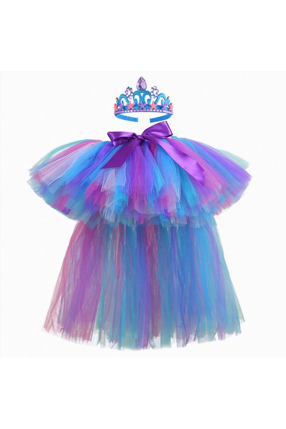 Girls Sequin Tutu Dress 1T-8T Layered Mesh Elastic Waist Skirt Party Birthday Cake Outfit,Purple