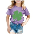 thumbnail image 1 of Godom Girls Shirts Short Sleeve Cotton Tees Summer Tops, 1 of 5