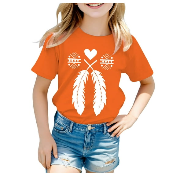 Godom Girls Shirts Short Sleeve Quick Dry T-Shirts Kids Tee Tops Girl Clothes