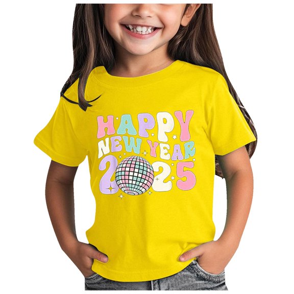 Godom Girls' Short Sleeve Shirts Soft Cotton Tees Summer Tops Basic Tees