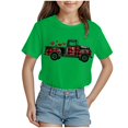 thumbnail image 1 of Godom Girls Short Sleeve T-Shirts Crewneck Tees Kids Summer Tops, 1 of 4