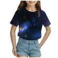 thumbnail image 1 of Godom Girls Short Sleeve T Shirts Kids Loose Soft Tops Kids Tee Tops Girl Clothes, 1 of 4