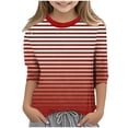 thumbnail image 1 of Godom Girls' Short Sleeve Tee Round Neck Solid Loose Basic Tees Girls Summer T Shirts, 1 of 4