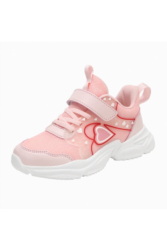 Girls Sneakers Fashion Autumn Children Girls Sports Shoes Flat Thick Bottom Lightweight Toddler/Little/Big Kid