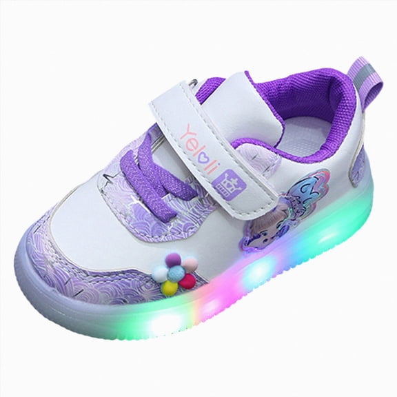 Godom Girls Sneakers Girls Flat Thick Bottom Non Slip Lightweight Mesh Upper Breathable Toddler/Little/Big Kid