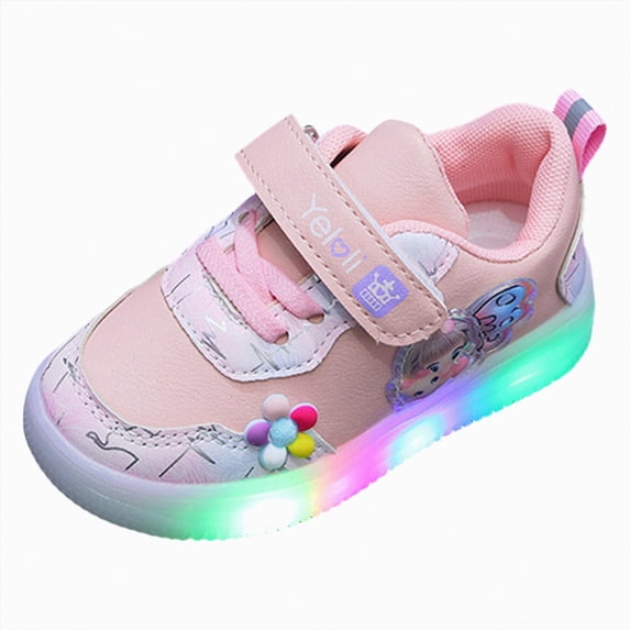 Godom Girls Sneakers Girls Flat Thick Bottom Non Slip Lightweight Mesh Upper Breathable Toddler/Little/Big Kid