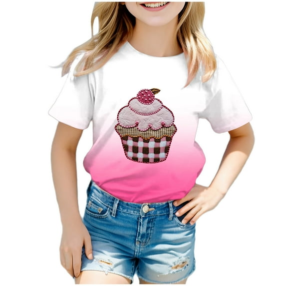 Godom Girls Super Soft Short Sleeve T-Shirts Casual Solid Plain Tees Summer Tee Tops