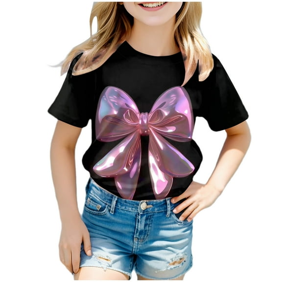 Godom Girls Super Soft Short Sleeve T-Shirts Fashion Crewneck Tops Summer Shirts