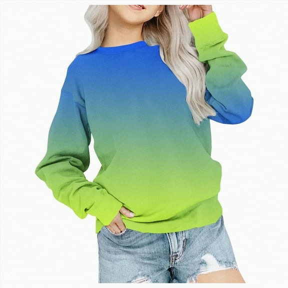 Godom Girls Sweatshirt Graphic Sweatshirts for Teen Girls Crewneck Oversized Sweatshirt Kids Fashion Long Sleeve Pullover Tops
