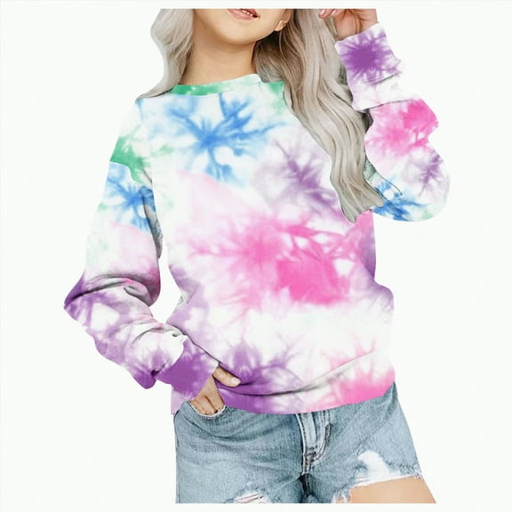 Godom Girls Sweatshirt Graphic Sweatshirts for Teen Girls Crewneck Oversized Sweatshirt Kids Fashion Long Sleeve Pullover Tops