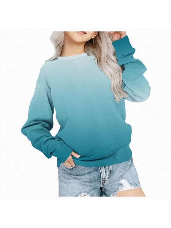 Girls Sweatshirt Graphic Sweatshirts for Teen Girls Crewneck Oversized Sweatshirt Kids Fashion Long Sleeve Pullover Tops