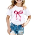 thumbnail image 1 of Godom Girls T Shirts Short Sleeve Casual Daily Shirt for Kids Girls Summer T Shirts, 1 of 5