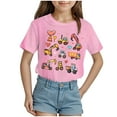 thumbnail image 1 of Godom Girls' Tees Short Sleeve Round Neck Cotton T-Shirt Girls Summer Tops, 1 of 4