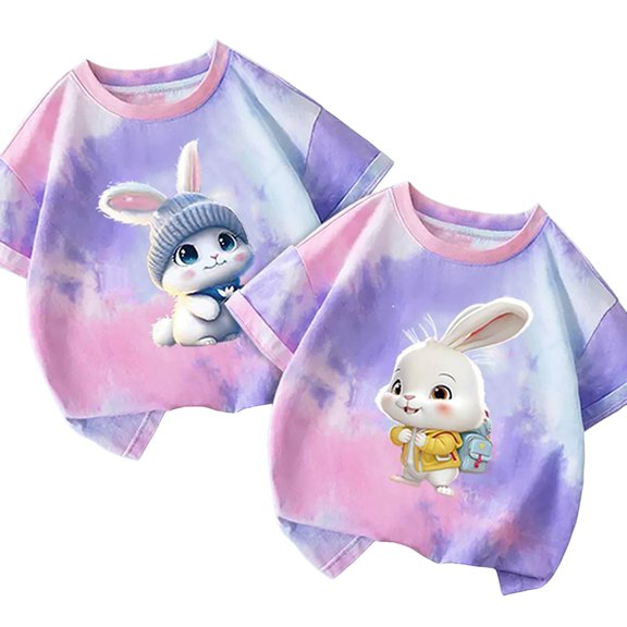 Godom Girls Toddler Short Sleeve T-Shirts Crewneck Fashion Shirts Tee Summer Tee Tops