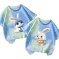 thumbnail image 1 of Godom Girls Toddler Short Sleeve T-Shirts Soft Cotton Tees Summer Tops Basic Tees, 1 of 3