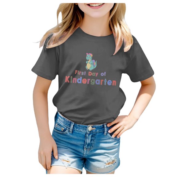 Godom Girls Tops Fashionable Short Sleeve T-Shirt Crewneck Casual Tops Tees Blouses Summer Tops Basic Tees