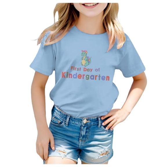 Godom Girls Tops Fashionable Short Sleeve T-Shirt Soft Cotton Tees Summer Tops