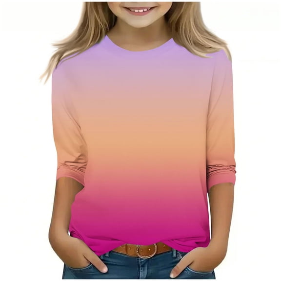 Godom Girls Tops Short Sleeve Casual Solid Plain Tees Summer T Shirt