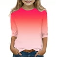 thumbnail image 1 of Godom Girls Tops Short Sleeve Crewneck Casual Tops Tees Blouses Girls' Summer T Shirts, 1 of 5