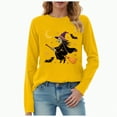 thumbnail image 1 of Godom Halloween Long Sleeve Shirts for Women Casual Soft Crewneck Basic Tee Tops Fall Outfit Clothes, 1 of 4