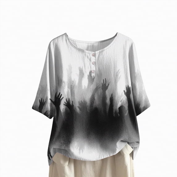 Godom Halloween Oversized T Shirts for Women Fall Tops Ghost Graphic Tees Outfits