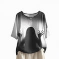 thumbnail image 1 of Godom Halloween Oversized T Shirts for Women Fall Tops Ghost Graphic Tees Outfits, 1 of 7