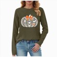 thumbnail image 1 of Godom Halloween Shirts Womens Pumpkin Shirt Tshirts Casual Letter Print Tees Cute Ghost Fall Tops, 1 of 4