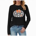 thumbnail image 1 of Godom Halloween Shirts Womens Pumpkin Shirt Tshirts Casual Letter Print Tees Cute Ghost Fall Tops, 1 of 4