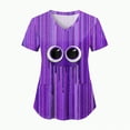 thumbnail image 1 of Godom Halloween Shirts for Women Basic Print Graphic T Shirt Fall Halloween Party Tee Tops, 1 of 6