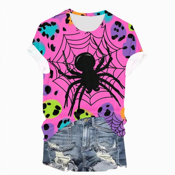 Godom Halloween Shirts for Women Cute Ghost Shirt Fall Pumpkin Tshirt Graphic Tees casual Short Sleeve Tops