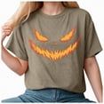 thumbnail image 1 of Godom Halloween Shirts for Women Funny Pumpkin Printed Cute T Shirts Graphic Tops Fall Tee Fashion, 1 of 7