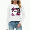 thumbnail image 1 of Godom Halloween Shirts for Women Long Sleeve Crewneck Casual Dressy Tops Funny Graphic Fall Fashion Outfits, 1 of 4