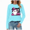 thumbnail image 1 of Godom Halloween Shirts for Women Long Sleeve Crewneck Casual Dressy Tops Funny Graphic Fall Fashion Outfits, 1 of 4