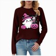 thumbnail image 1 of Godom Halloween Shirts for Women Long Sleeve Crewneck Casual Dressy Tops Funny Graphic Fall Fashion Outfits, 1 of 4