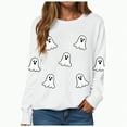 thumbnail image 1 of Godom Halloween Sweatshirts for Women Pumpkin Graphic Crew Neck Long Sleeve Casual Loose Pullover Top Y2K Clothes, 1 of 7
