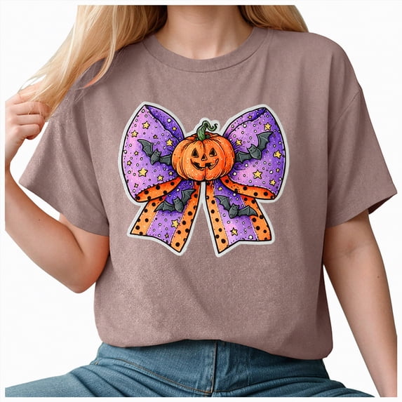 Godom Halloween T-Shirt for Women Fall Pumpkin Shirts Funny Halloween Tops