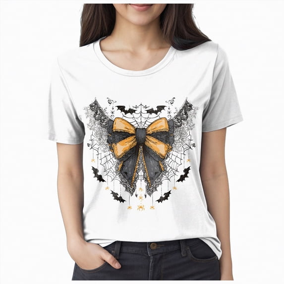Godom Halloween Teacher Shirts for Women Shirts Ghost T Shirt Funny Cute Short Sleeve Tops
