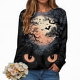 thumbnail image 1 of Godom Halloween Womens Sweatshirts Pumpkin Graphic Long Sleeve Tops Fall Winter Clothes Crewneck Cozy Outfits Pullover Fashion, 1 of 6