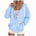 thumbnail image 1 of Godom Hoodies for Women 2025 Fall Zip Up Oversized Fleece Sweatshirt Fashion Jacket Winter Clothing, 1 of 4